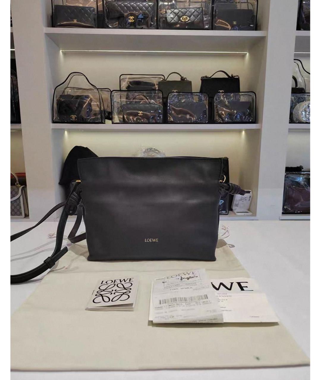 LOEWE Черная кожаная сумка через плечо, фото 2