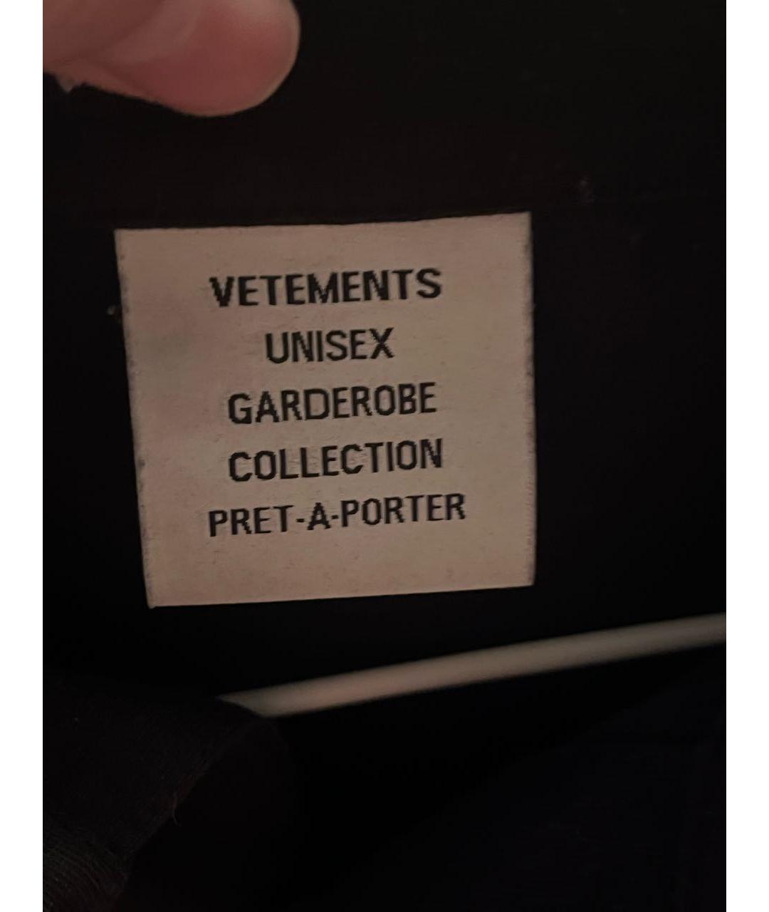 VETEMENTS Черная хлопковая кэжуал рубашка, фото 3