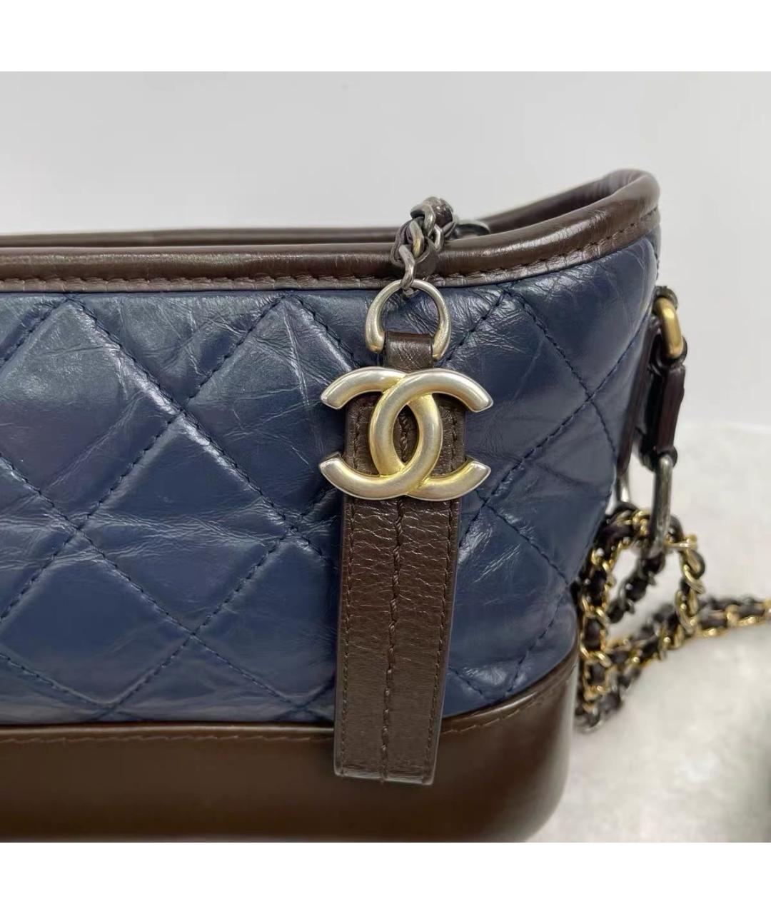 CHANEL Синяя кожаная сумка через плечо, фото 8