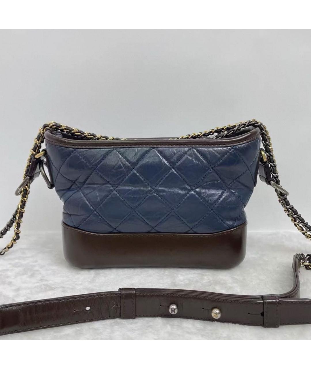CHANEL Синяя кожаная сумка через плечо, фото 3