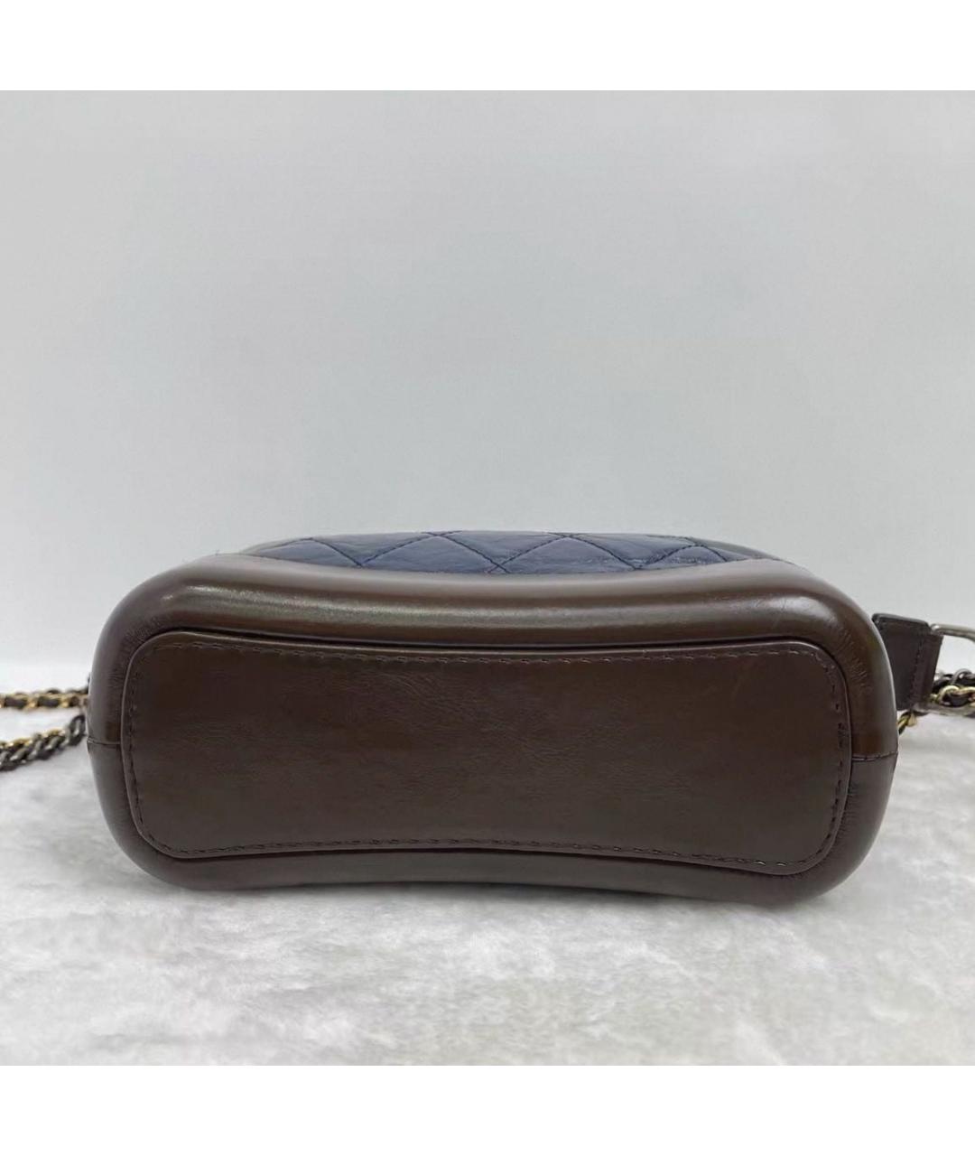 CHANEL Синяя кожаная сумка через плечо, фото 7