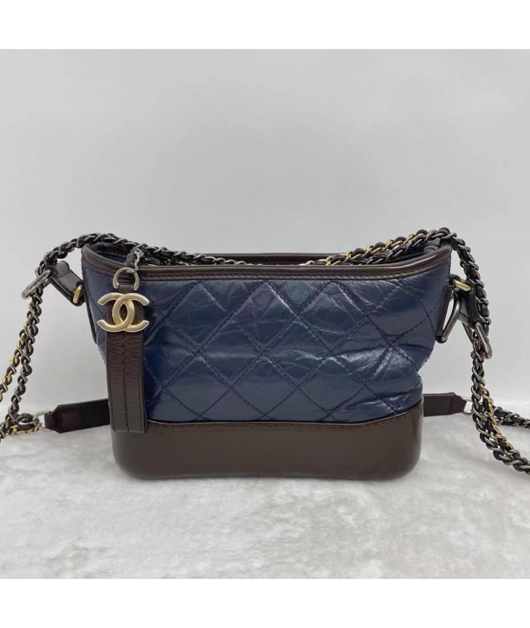 CHANEL Синяя кожаная сумка через плечо, фото 2