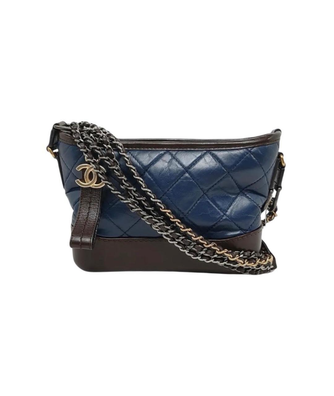 CHANEL Синяя кожаная сумка через плечо, фото 9