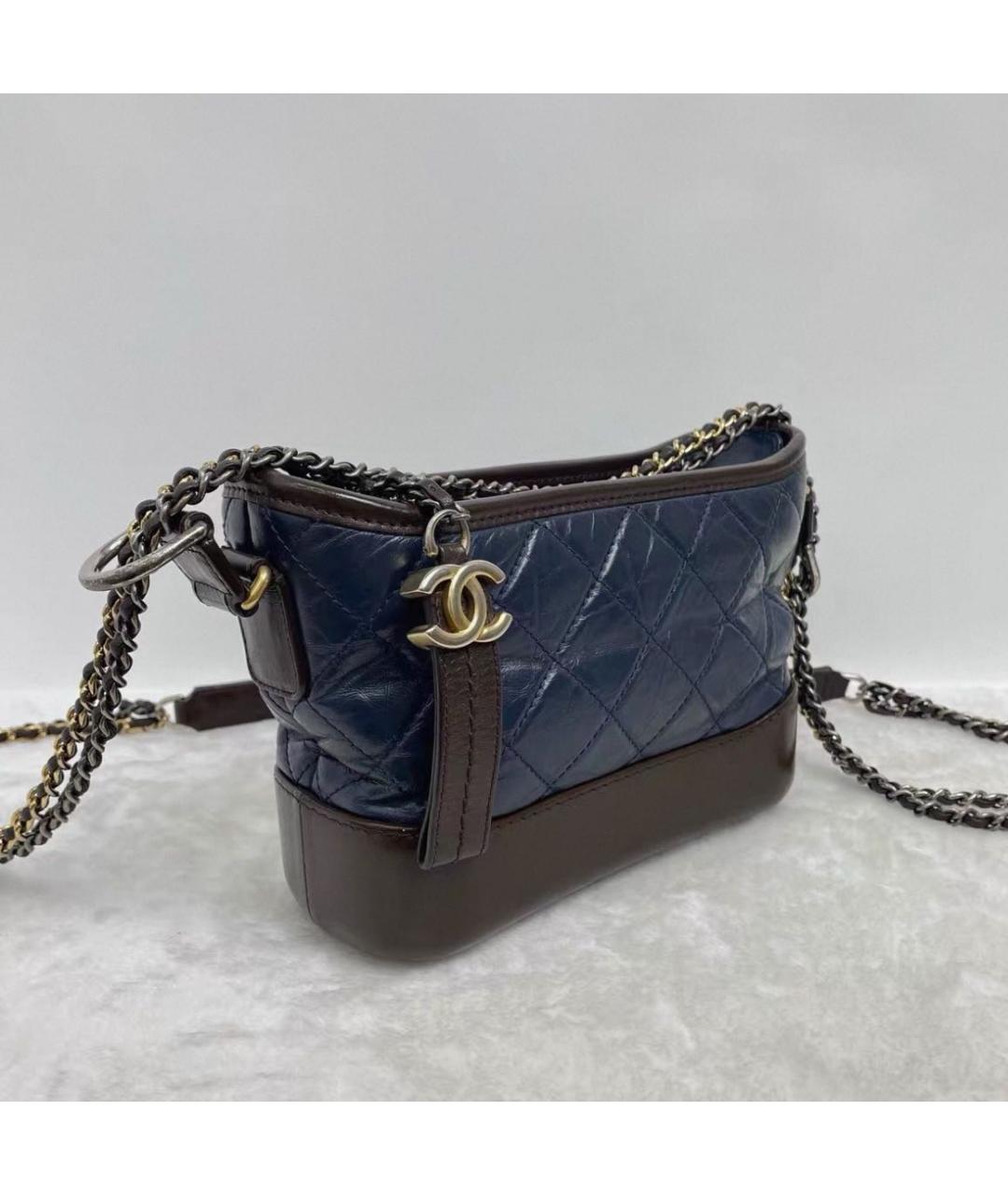 CHANEL Синяя кожаная сумка через плечо, фото 6