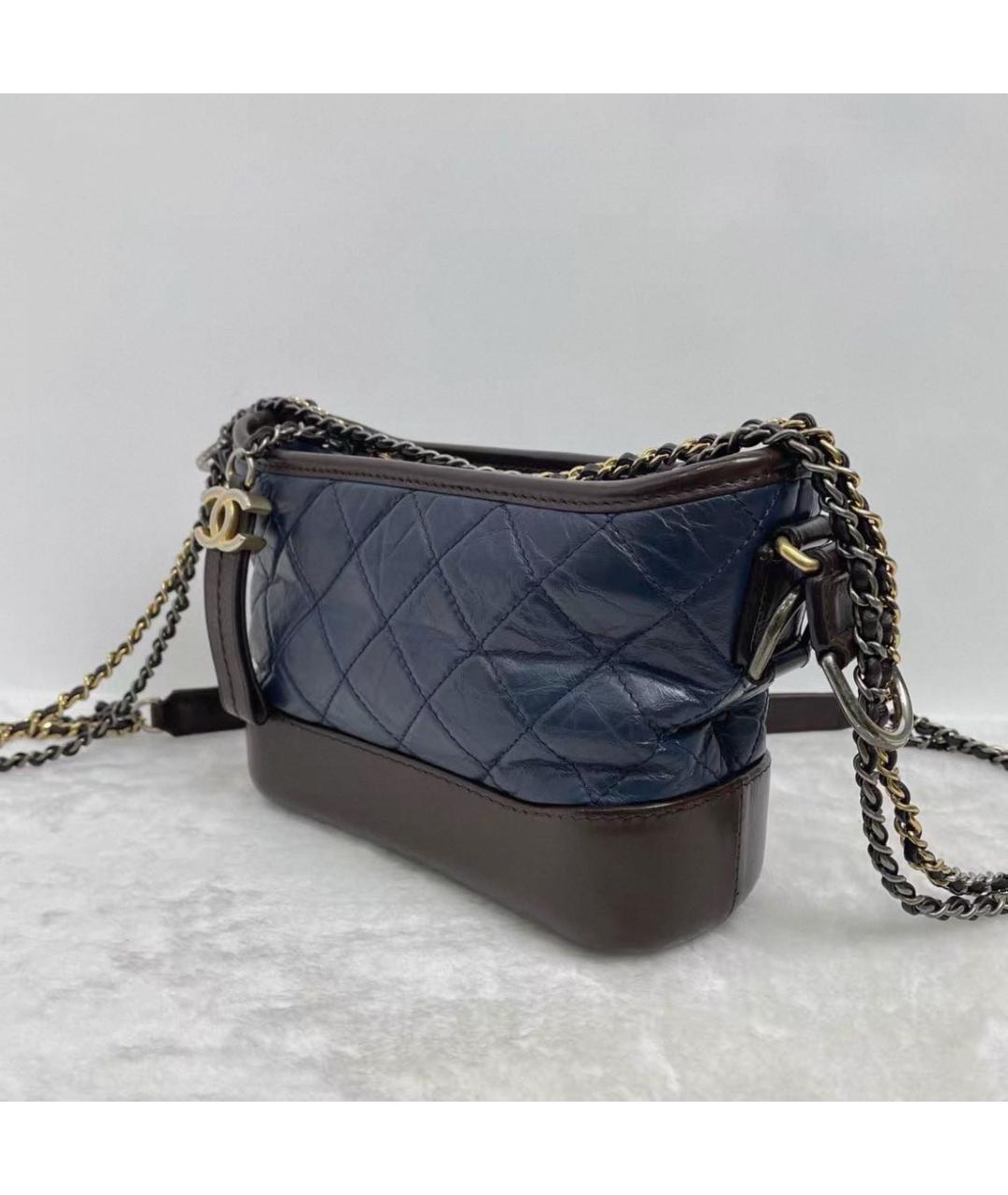 CHANEL Синяя кожаная сумка через плечо, фото 5