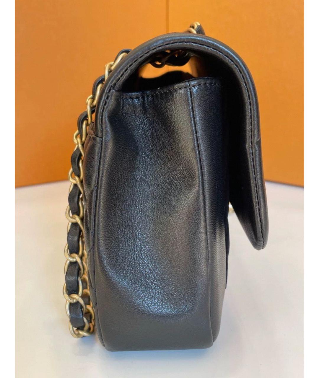 CHANEL Черная кожаная сумка через плечо, фото 5