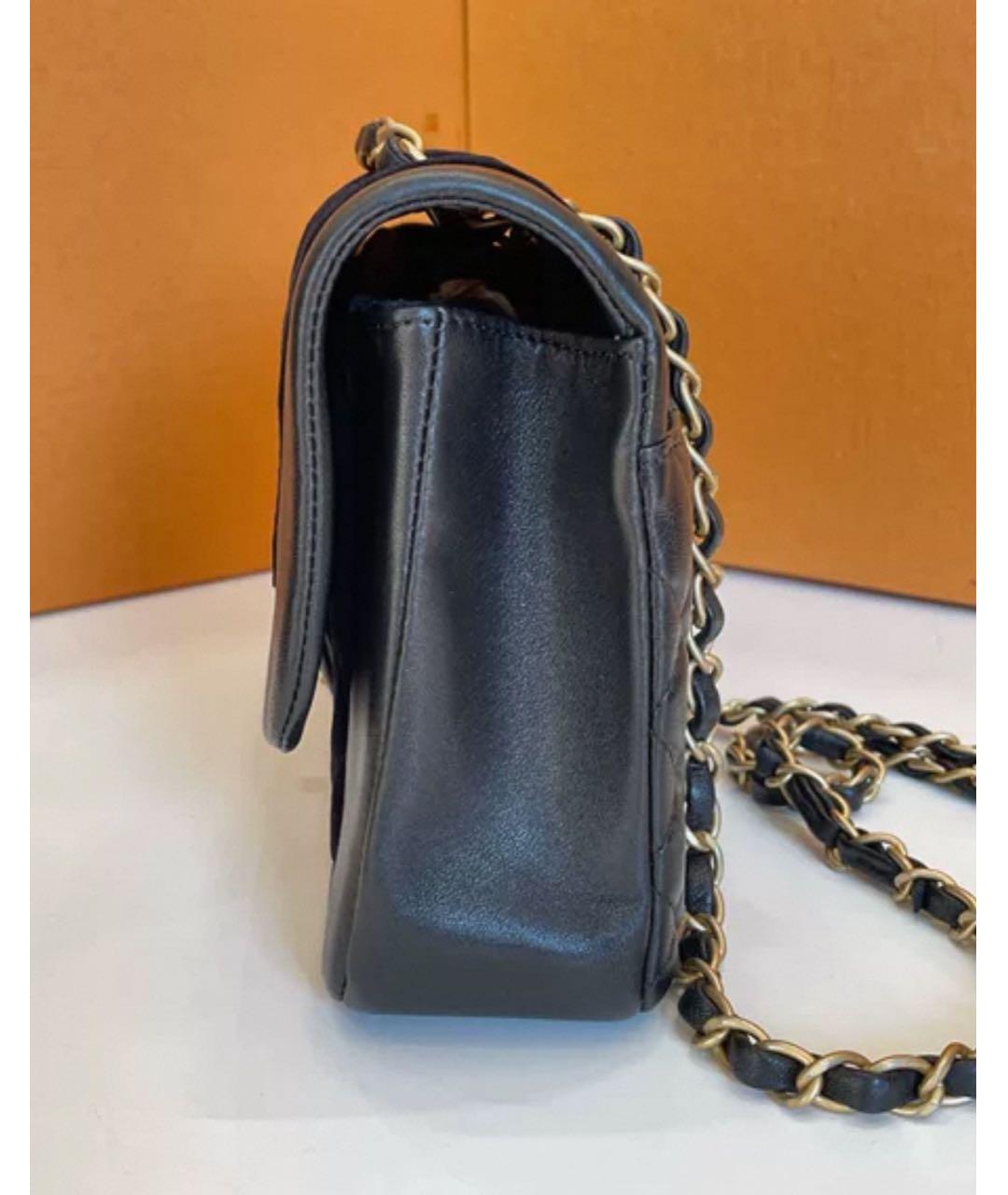 CHANEL Черная кожаная сумка через плечо, фото 6