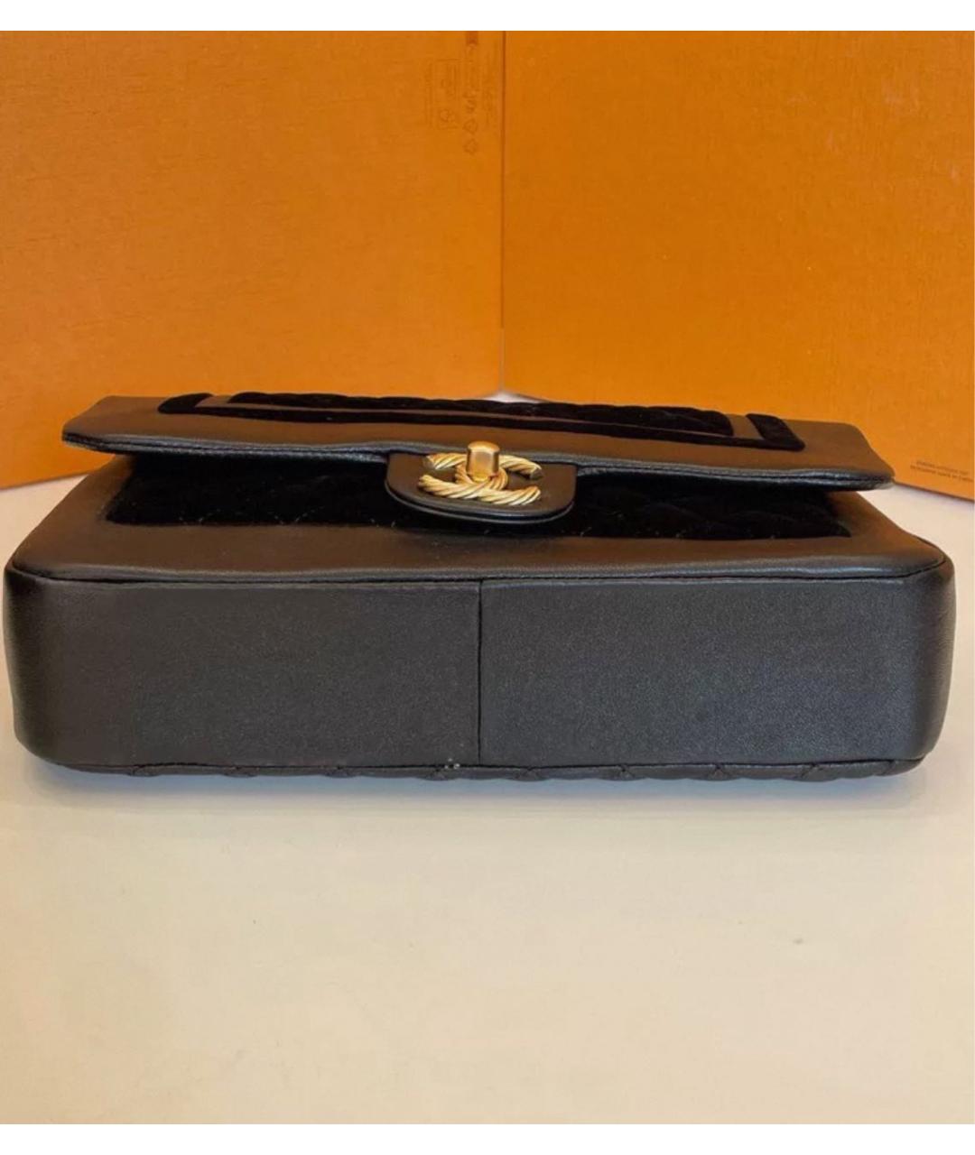 CHANEL Черная кожаная сумка через плечо, фото 7