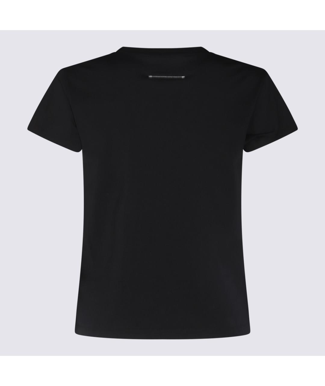 MM6 MAISON MARGIELA Черная хлопковая футболка, фото 2
