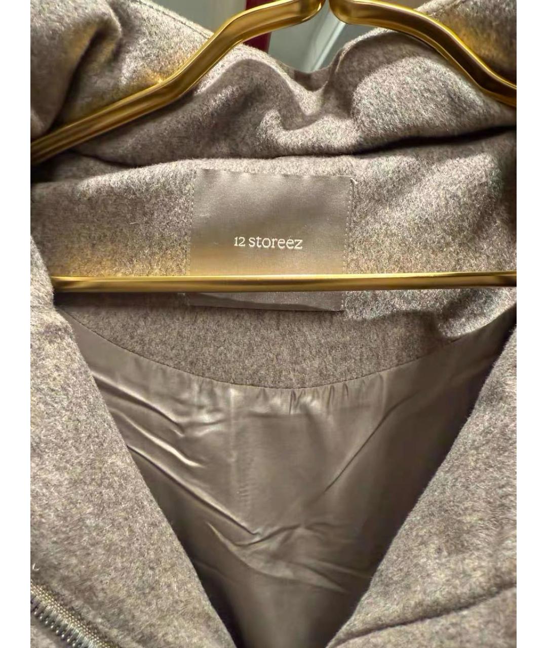 12 STOREEZ Серый шерстяной пуховик, фото 3