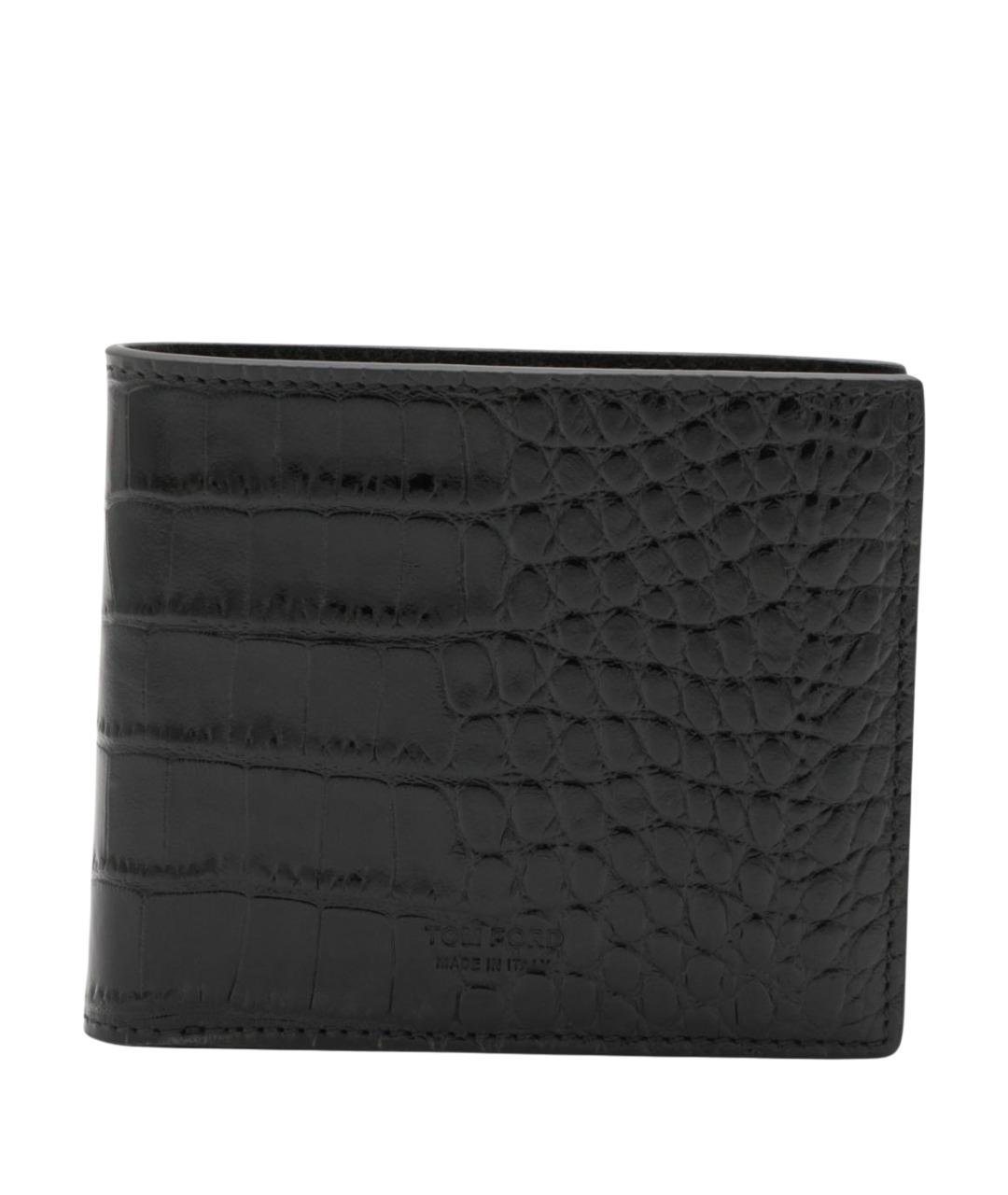 TOM FORD Черный кожаный кошелек, фото 1