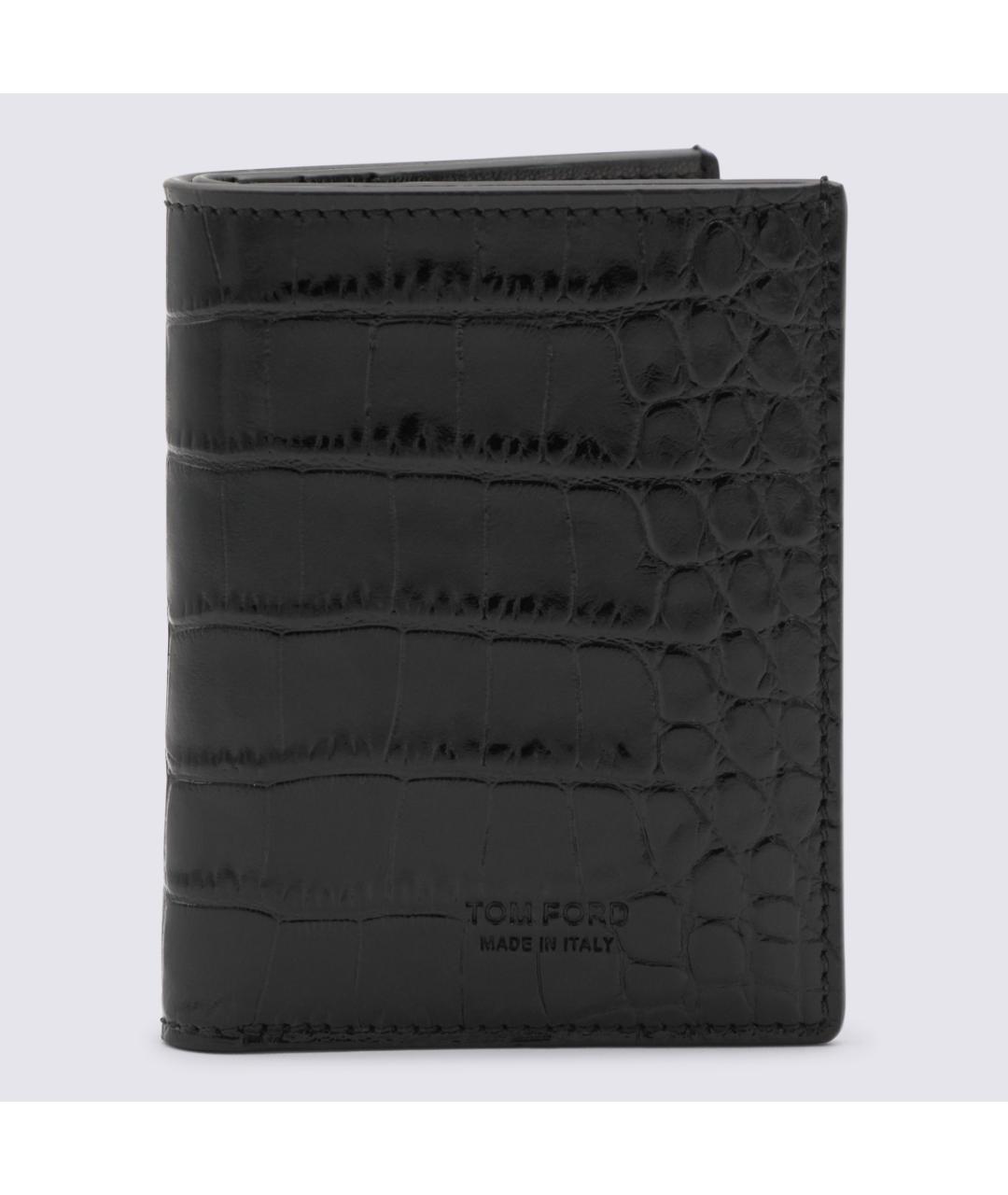 TOM FORD Черный кожаный кошелек, фото 4