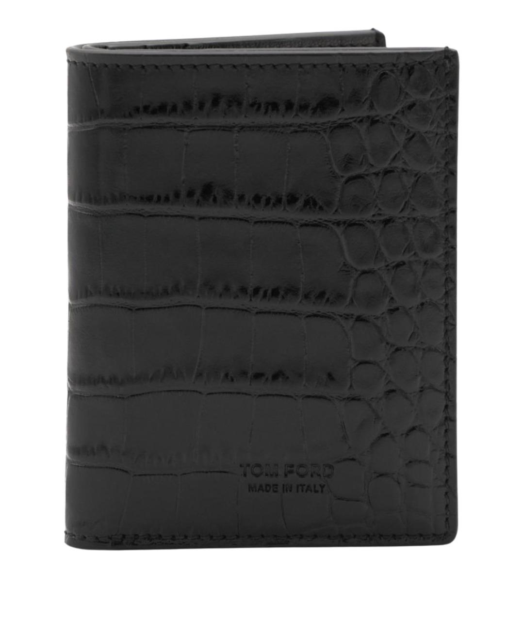 TOM FORD Черный кожаный кошелек, фото 1