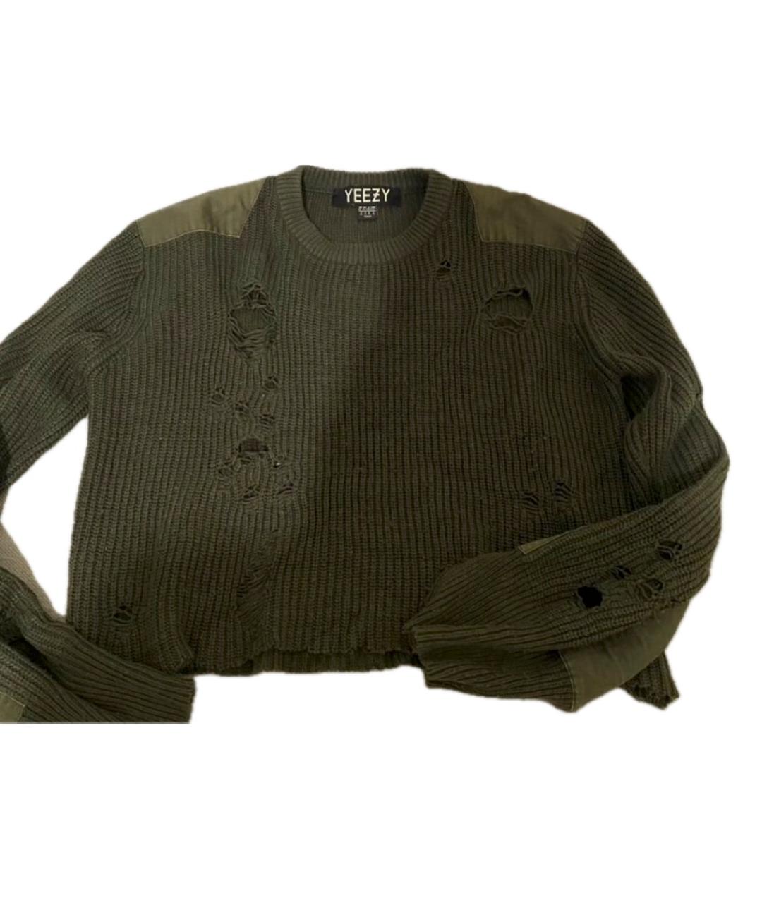 YEEZY Хаки хлопковый джемпер / свитер, фото 4