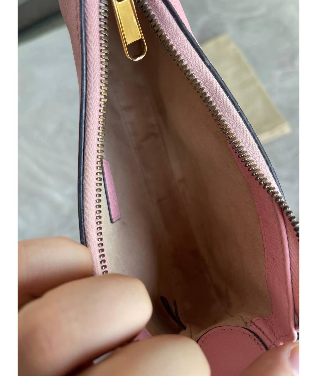 GUCCI Розовая кожаная сумка с короткими ручками, фото 3