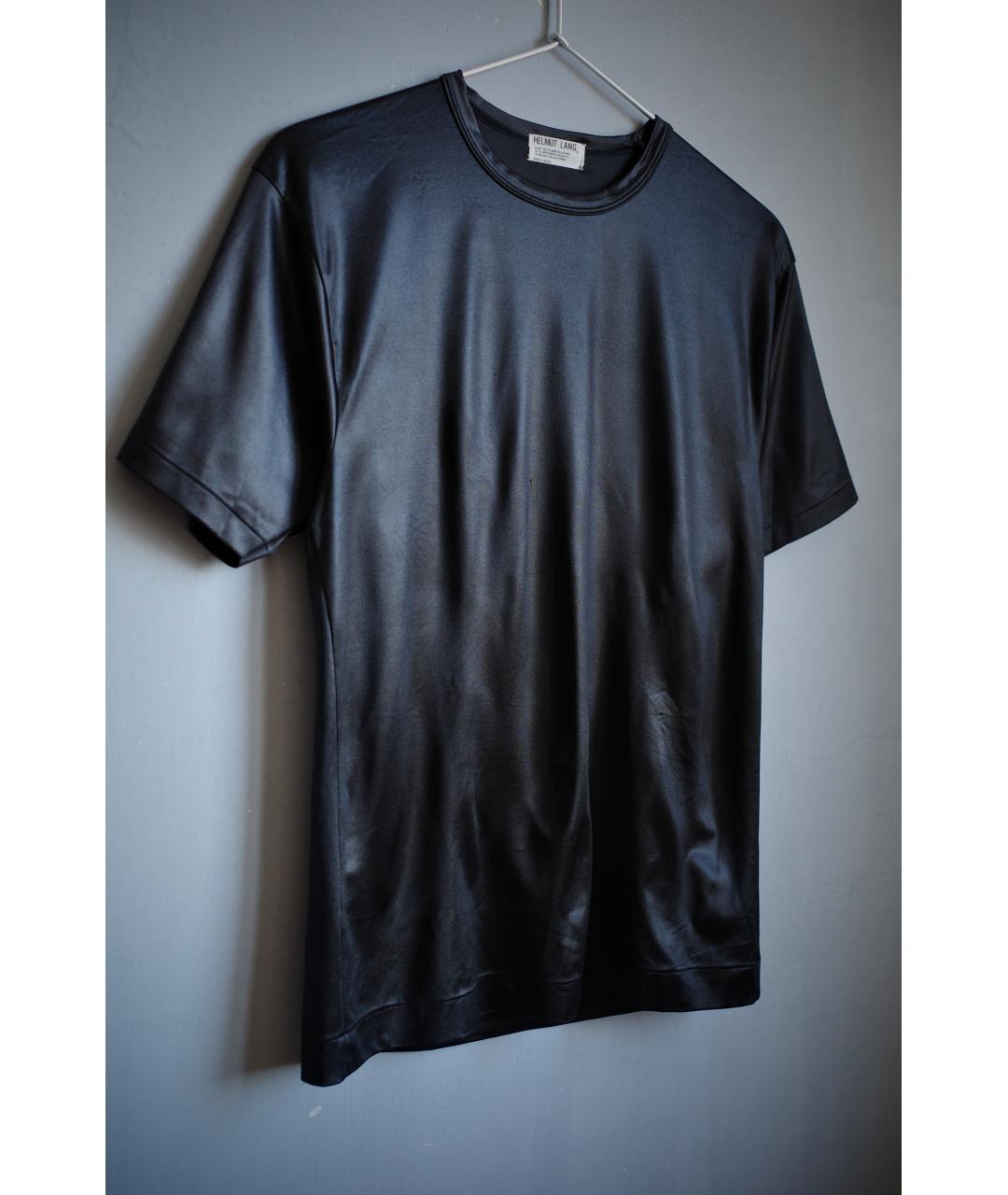 HELMUT LANG Черная синтетическая футболка, фото 3