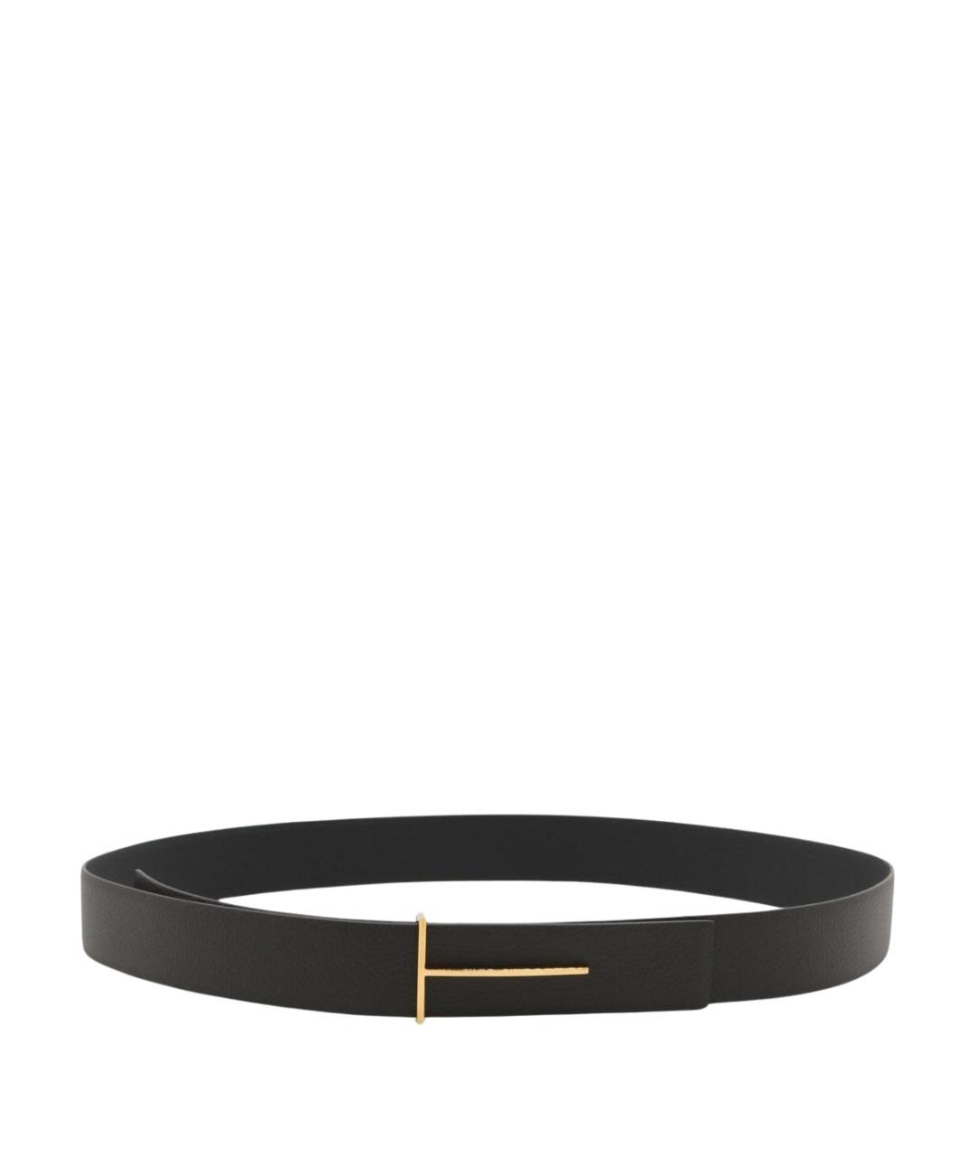 TOM FORD Черный кожаный ремень, фото 1