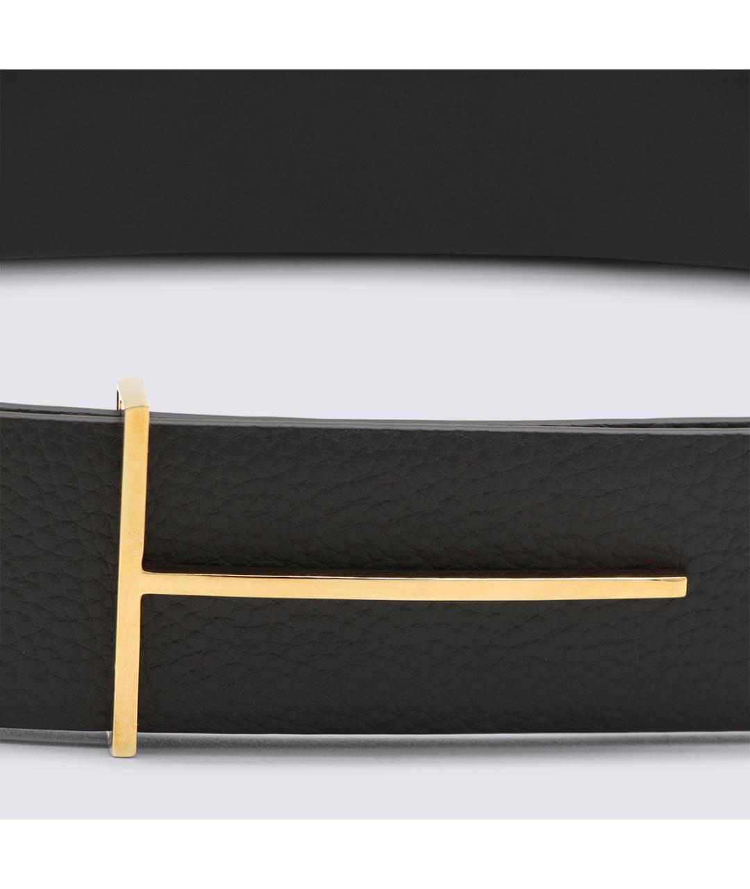 TOM FORD Черный кожаный ремень, фото 2
