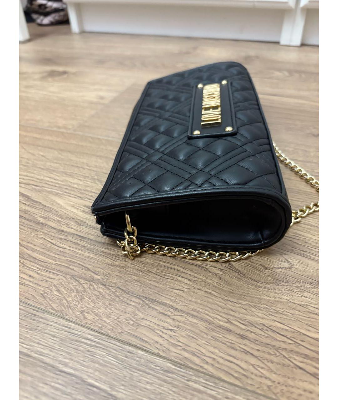 LOVE MOSCHINO Черная сумка с короткими ручками из искусственной кожи, фото 3