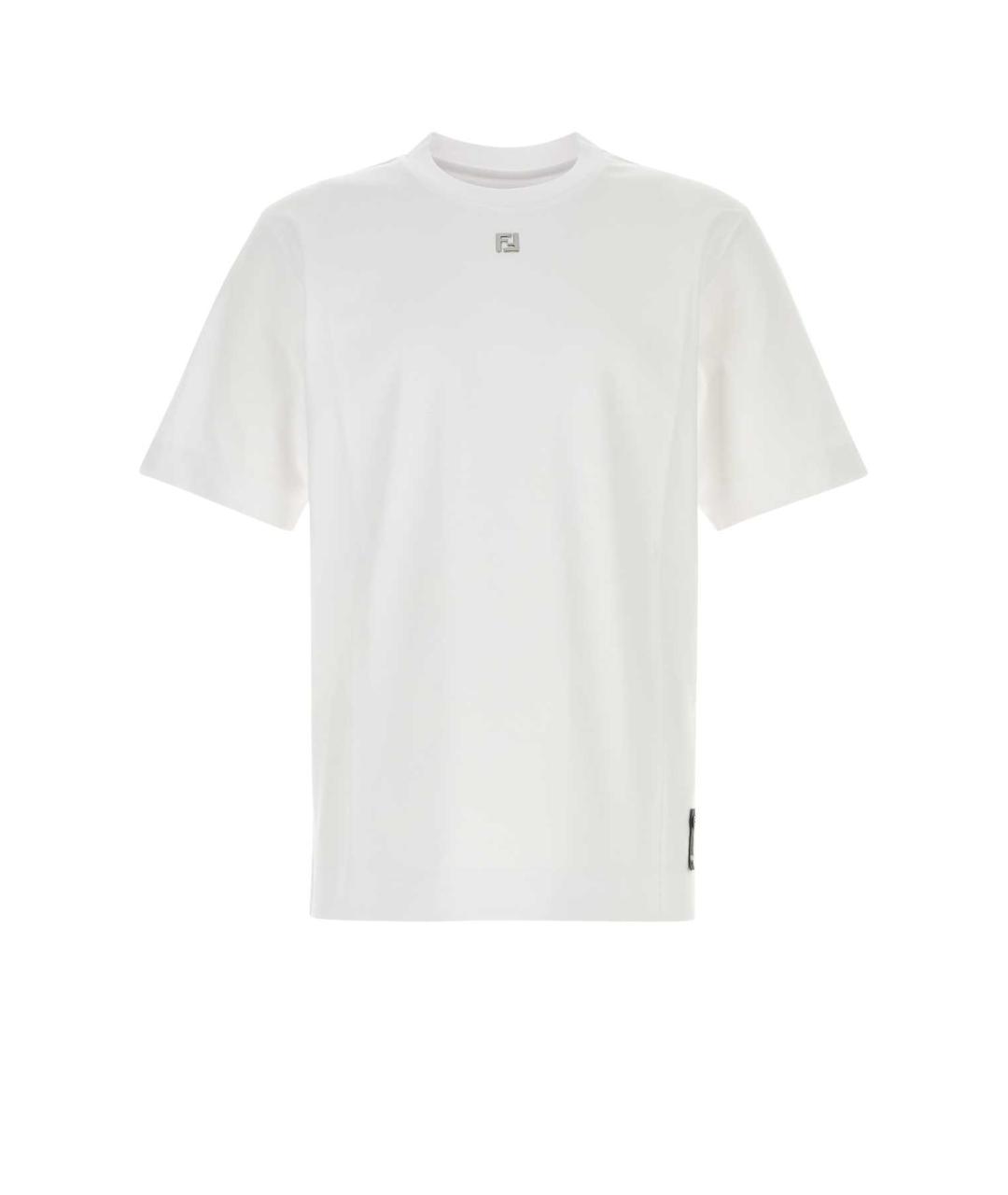 FENDI Белая хлопковая футболка, фото 1