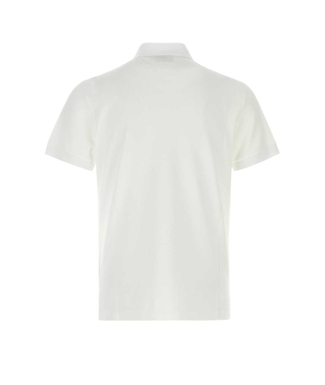 FENDI Белое хлопковое поло с коротким рукавом, фото 2