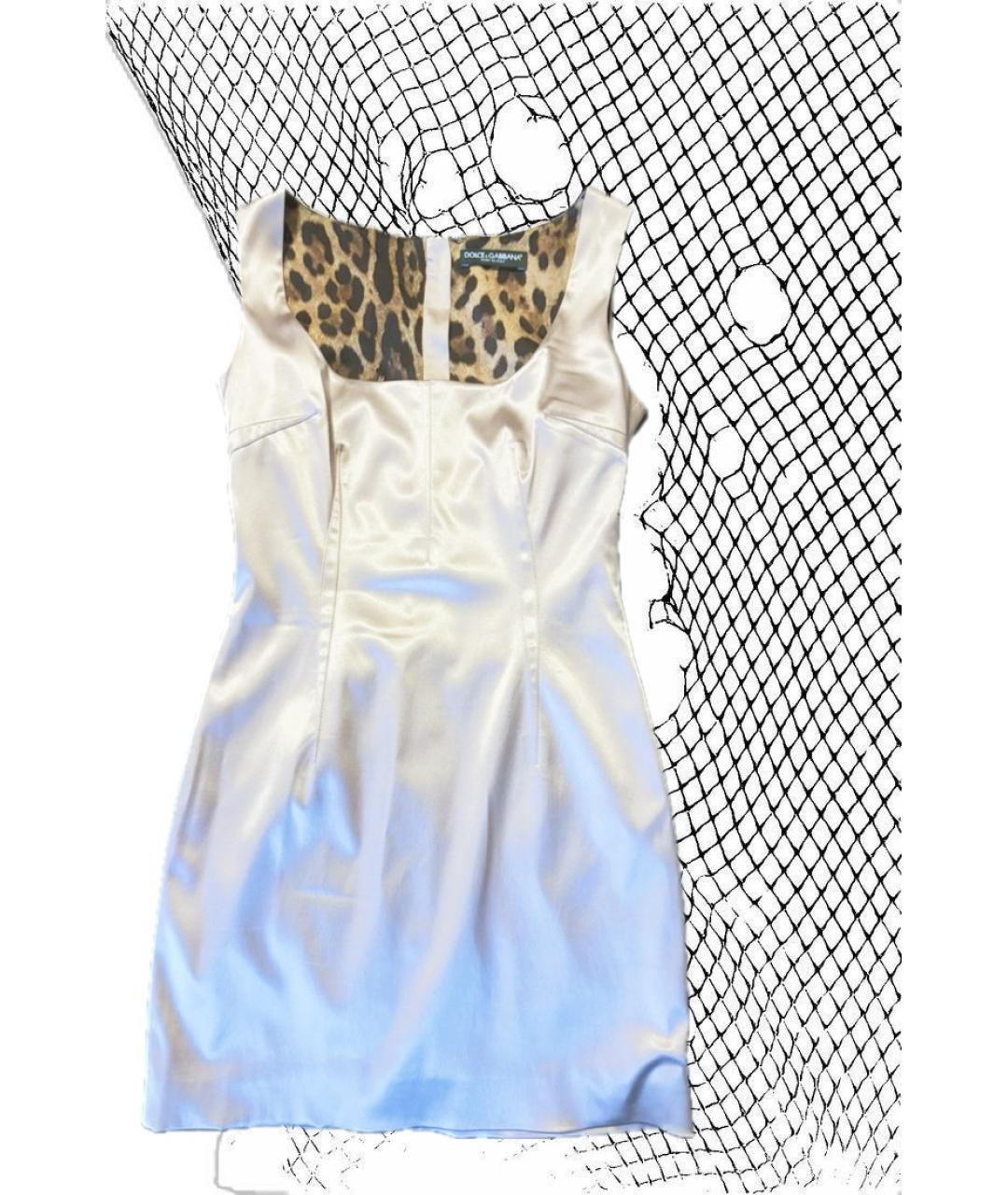 DOLCE&GABBANA Белое шелковое вечернее платье, фото 3