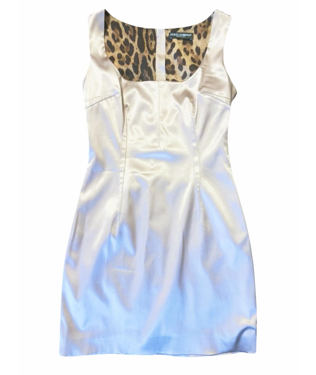 DOLCE&GABBANA Белое шелковое вечернее платье, фото 1