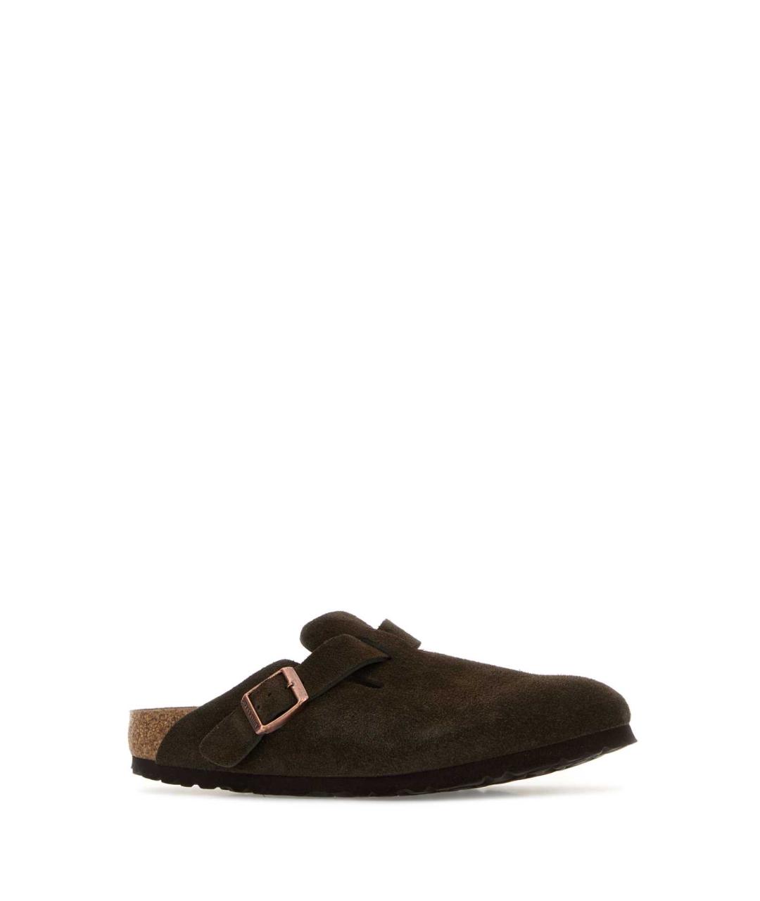 BIRKENSTOCK Коричневые замшевые мюли, фото 2