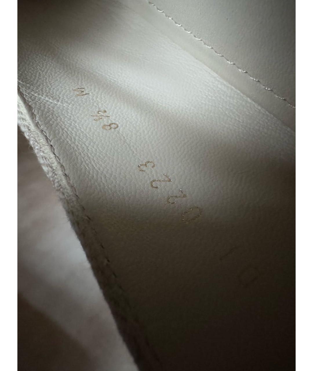 LOUIS VUITTON Бежевые текстильные лоферы, фото 4