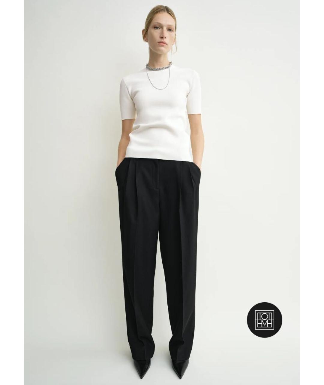 TOTEME Черные прямые брюки, фото 2
