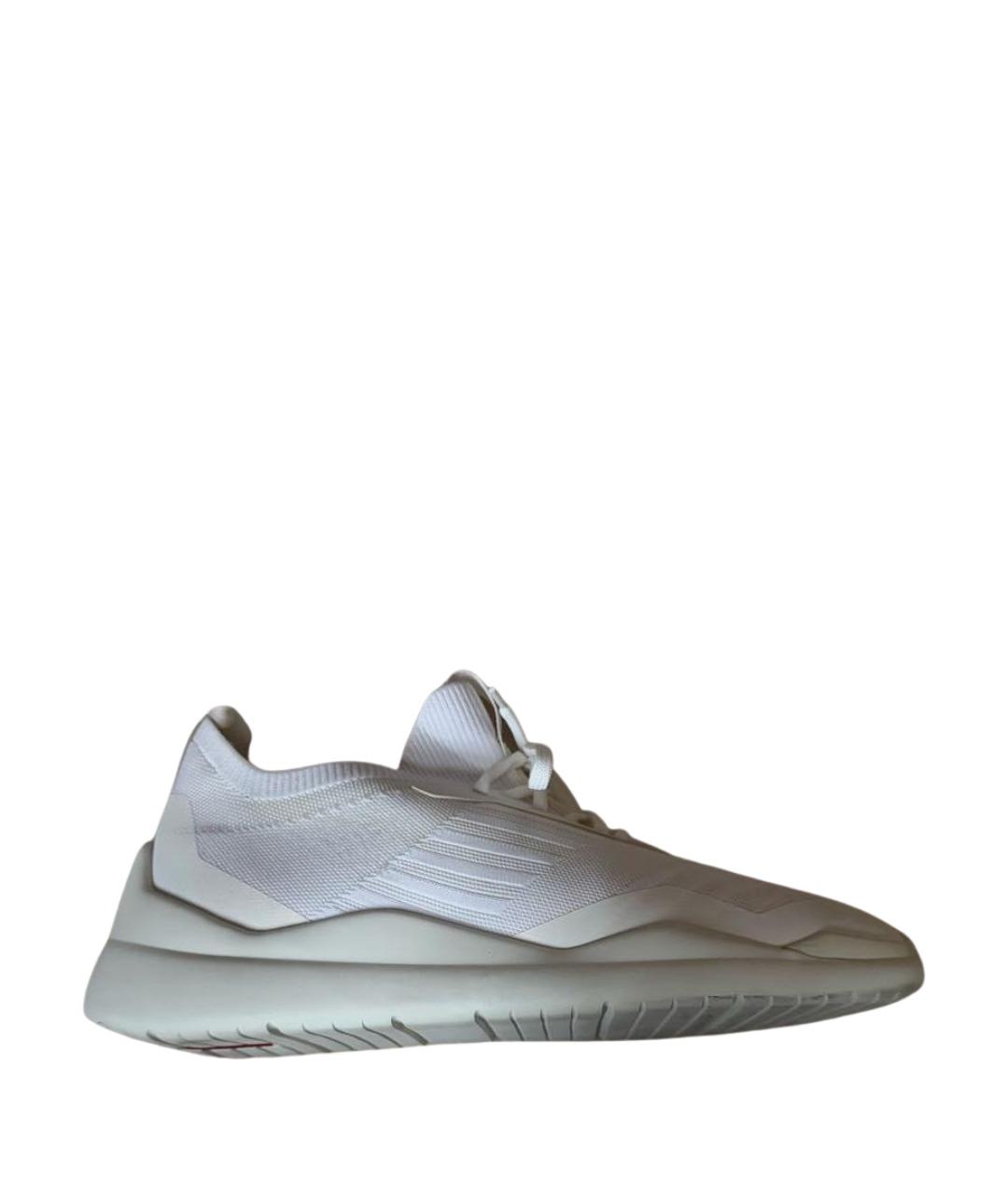 PRADA Белые текстильные низкие кроссовки / кеды, фото 1