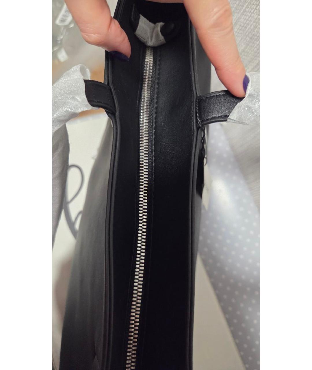 CALVIN KLEIN JEANS Черная сумка через плечо из искусственной кожи, фото 3