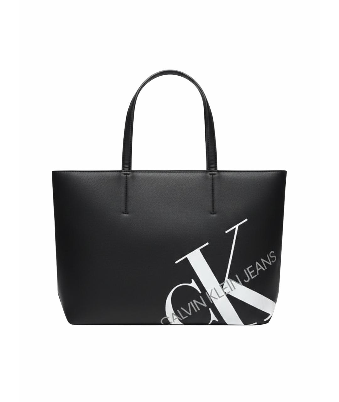 CALVIN KLEIN JEANS Черная сумка через плечо из искусственной кожи, фото 1