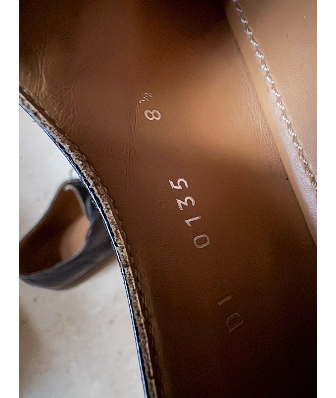 LOUIS VUITTON Темно-синие кожаные низкие ботинки, фото 4