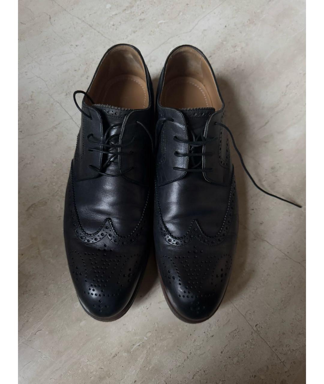 LOUIS VUITTON Темно-синие кожаные низкие ботинки, фото 2