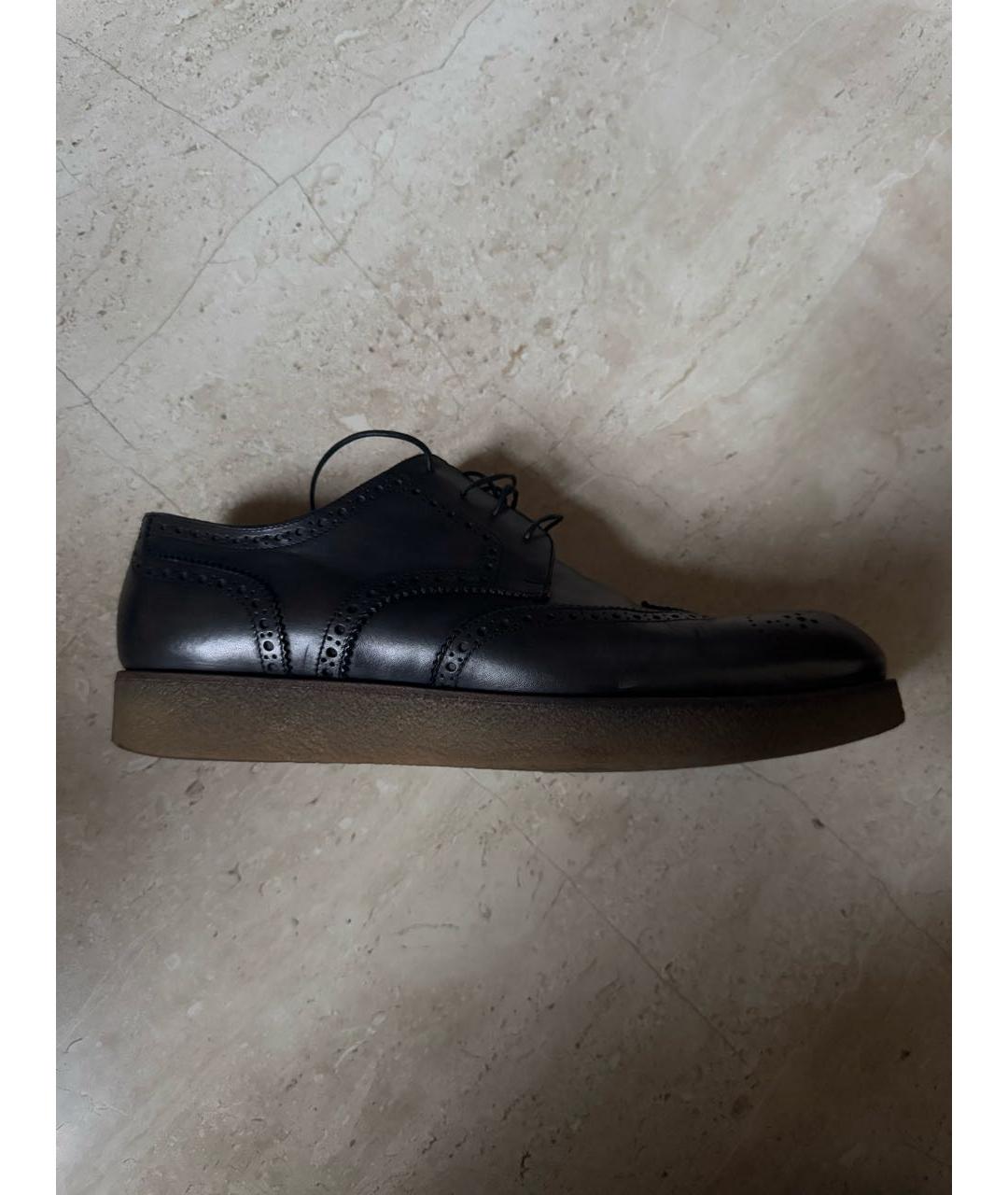 LOUIS VUITTON Темно-синие кожаные низкие ботинки, фото 5