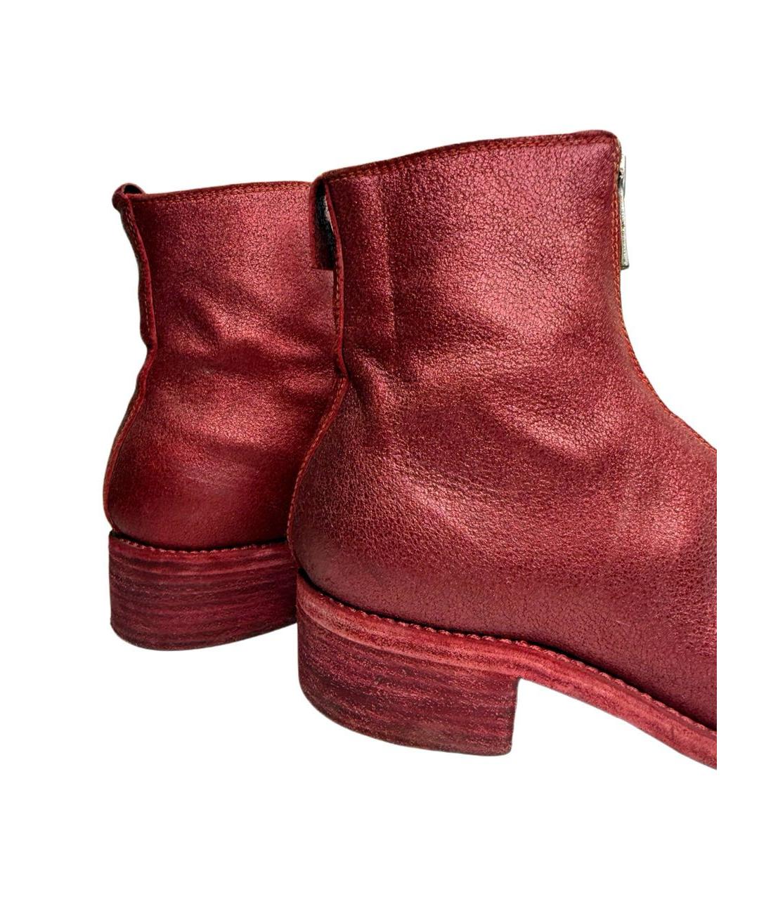 GUIDI Красные ботильоны, фото 5