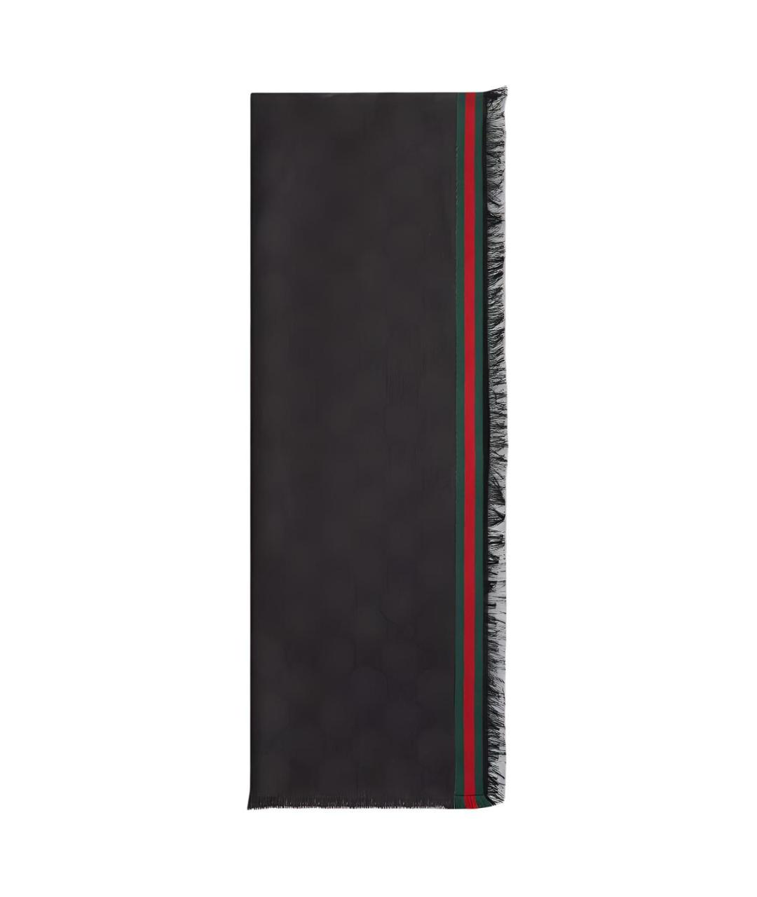 GUCCI Черный шарф, фото 1