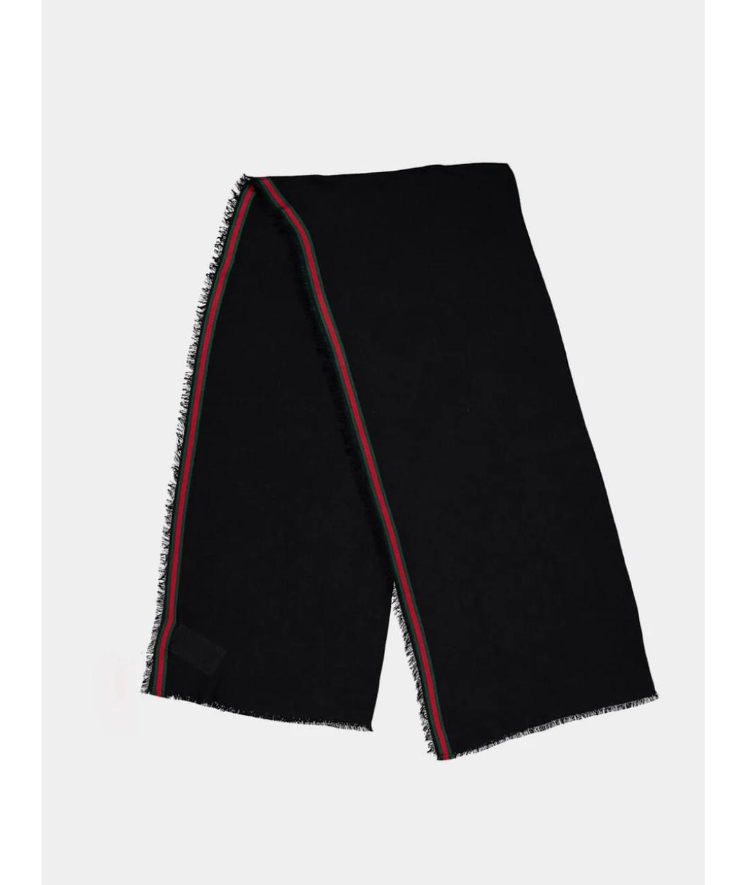 GUCCI Черный шарф, фото 2