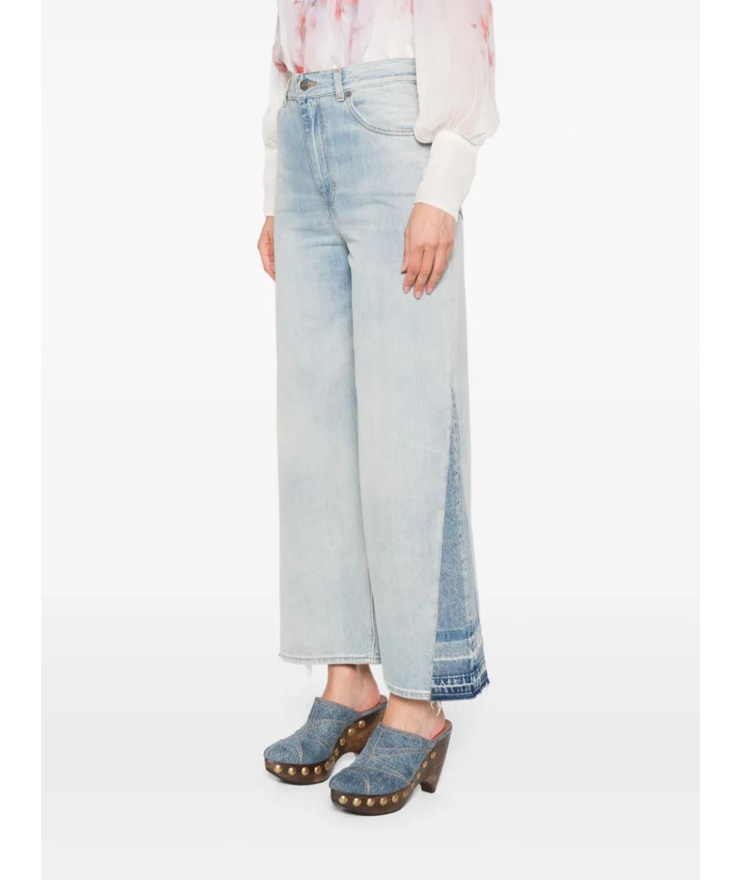 CHLOE Голубые хлопковые джинсы клеш, фото 3