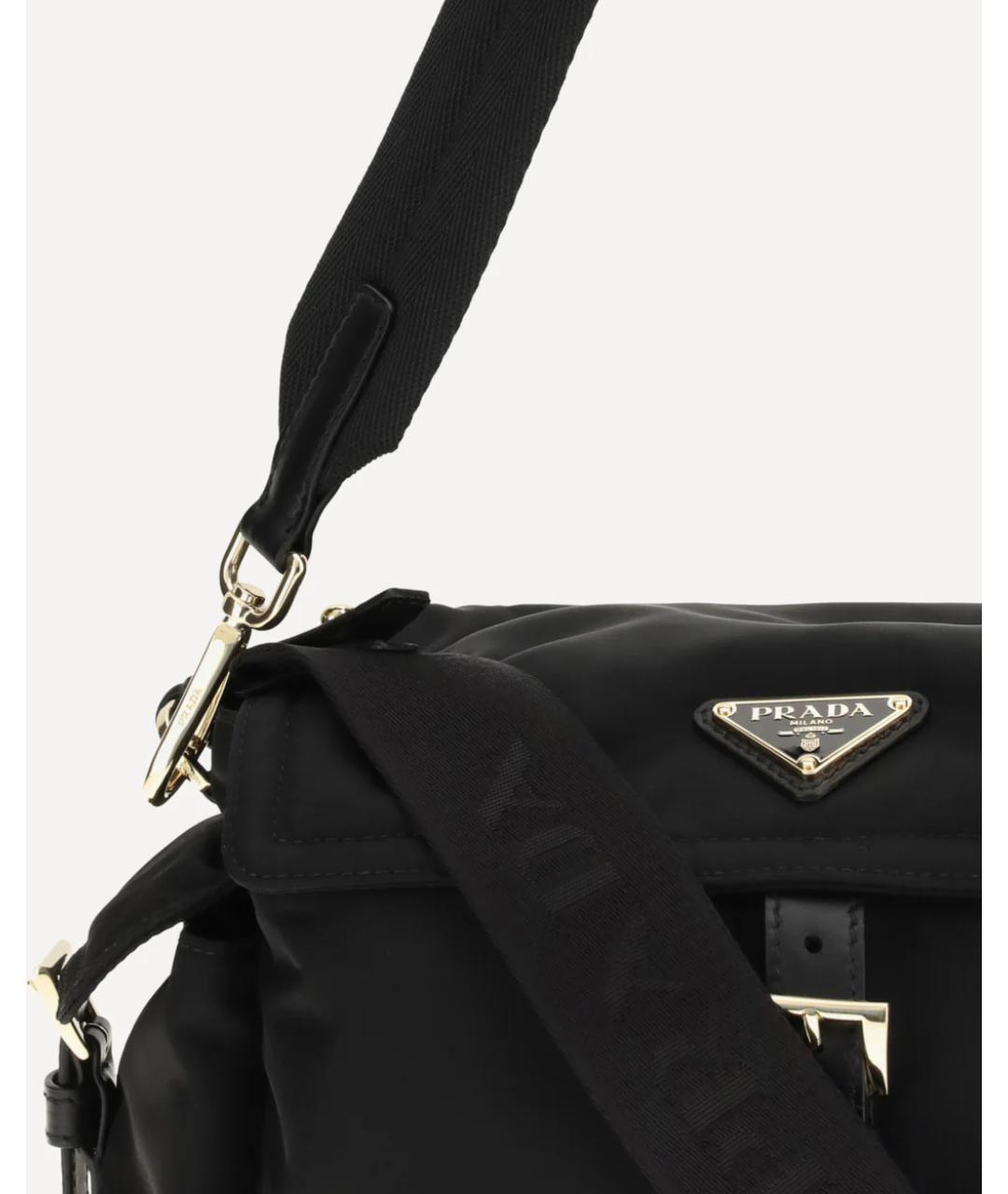 PRADA Черная синтетическая сумка через плечо, фото 4