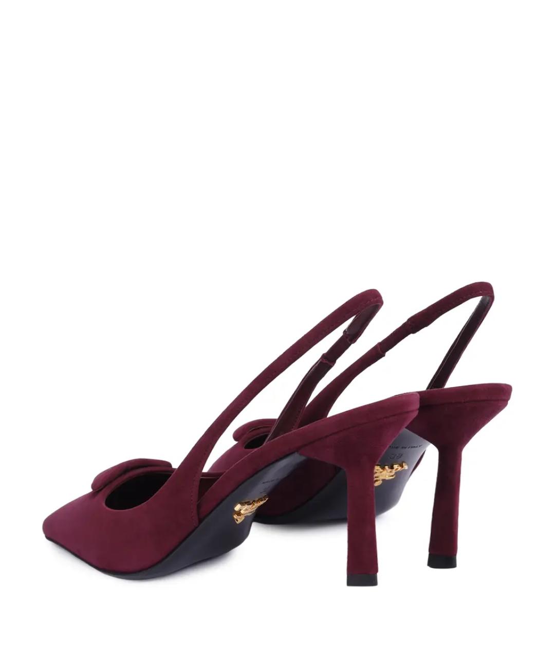 PRADA Бордовые замшевые туфли, фото 5