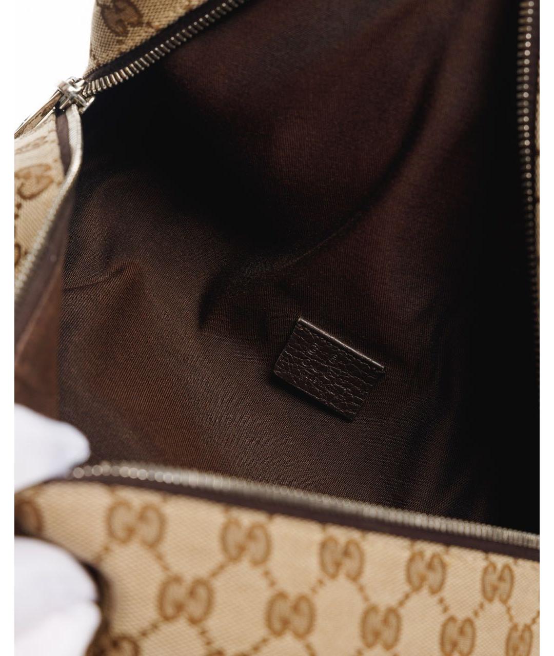 GUCCI Коричневая жаккардовая поясная сумка, фото 8