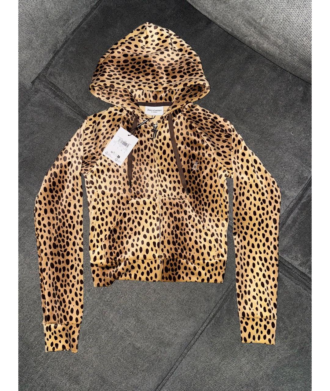 JUICY COUTURE Коричневый велюровый костюм с брюками, фото 6