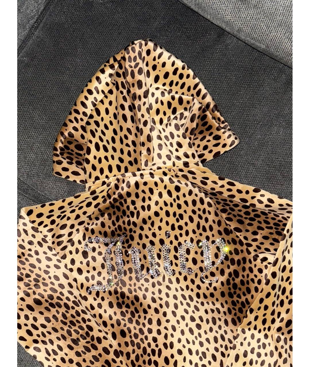 JUICY COUTURE Коричневый велюровый костюм с брюками, фото 4