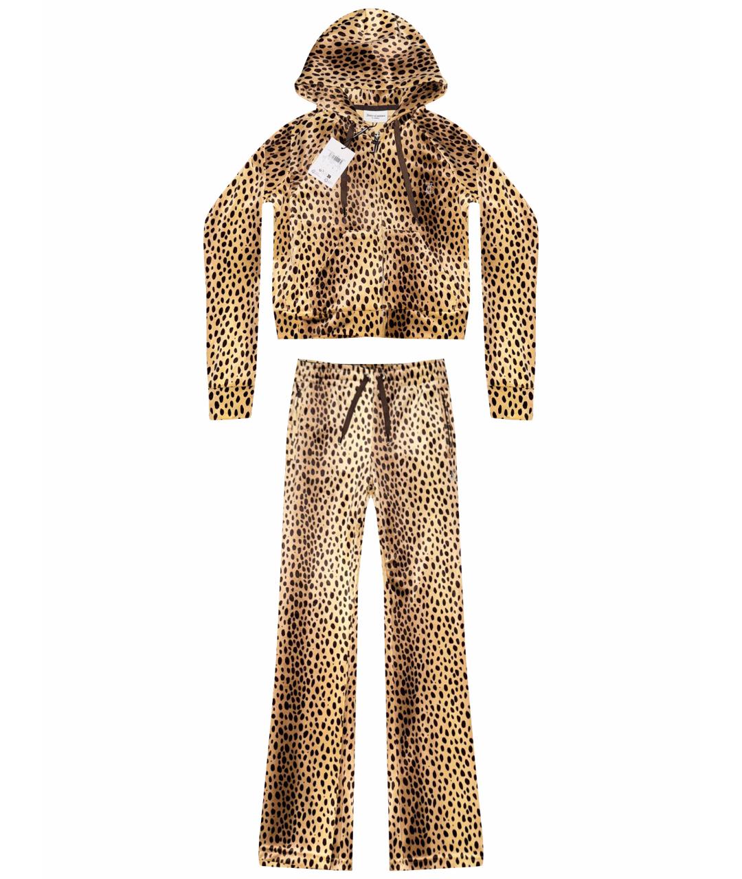 JUICY COUTURE Коричневый велюровый костюм с брюками, фото 1