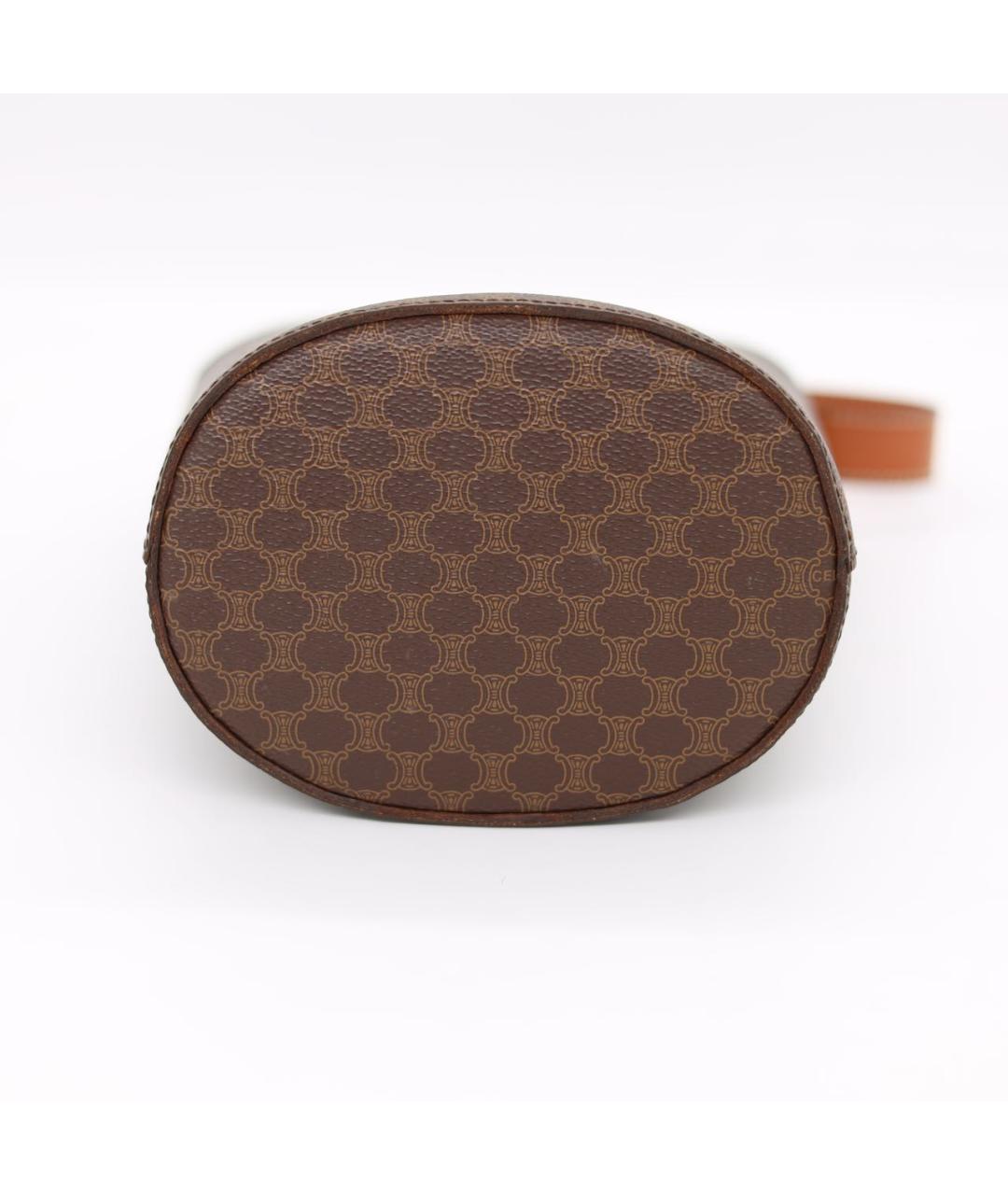 CELINE Коричневая кожаная сумка через плечо, фото 6