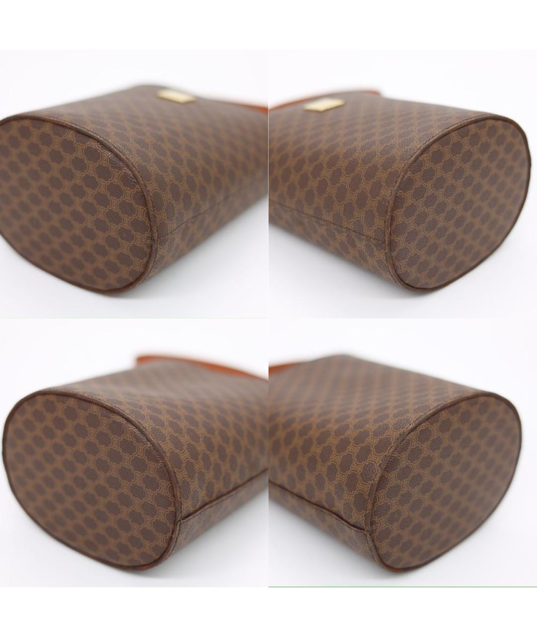 CELINE Коричневая кожаная сумка через плечо, фото 5