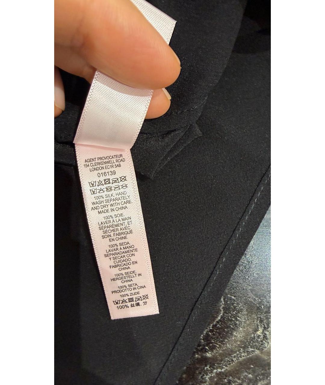 AGENT PROVOCATEUR Черное шелковое платье, фото 5