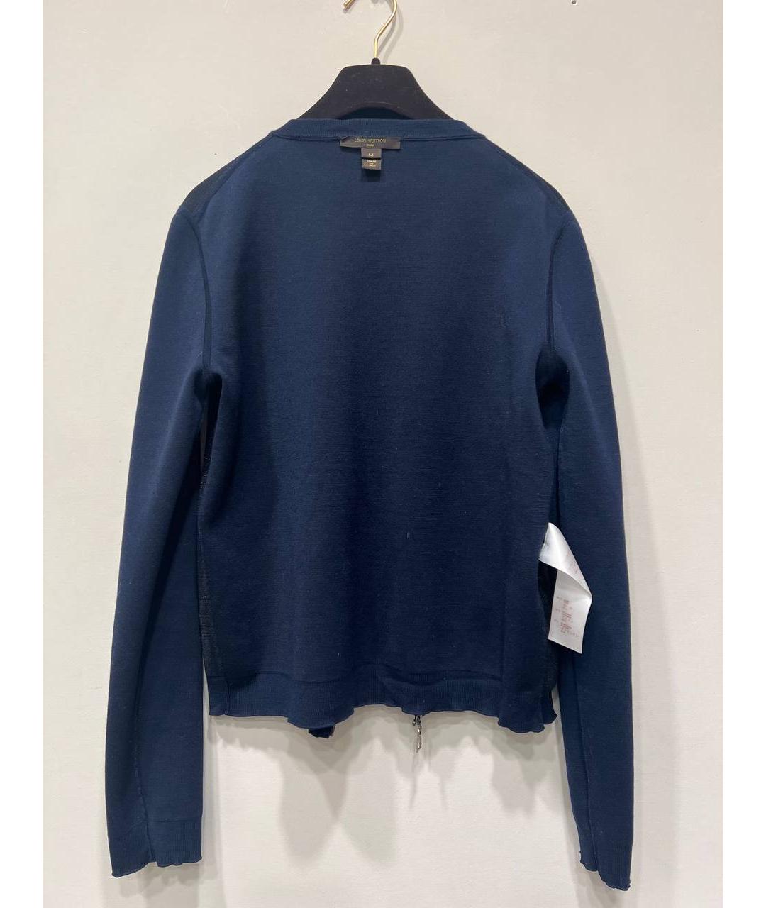 LOUIS VUITTON Темно-синий шерстяной кардиган, фото 3